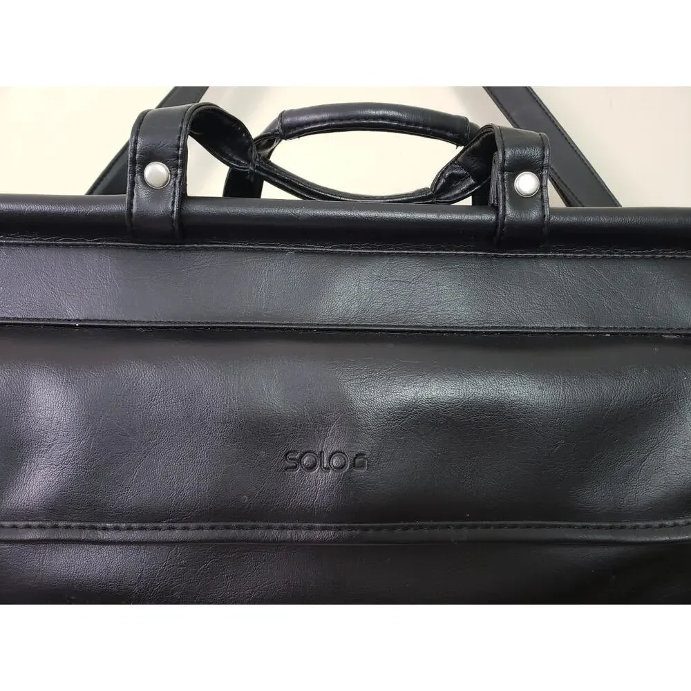 Solo Genuine Leather Messenger Shoulder Briefcase Men's Laptop Travel